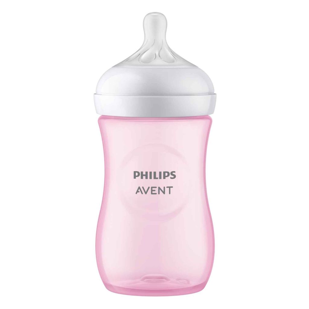 фото упаковки Philips Avent Бутылочка с силиконовой соской Natural Response 1m+ розовая