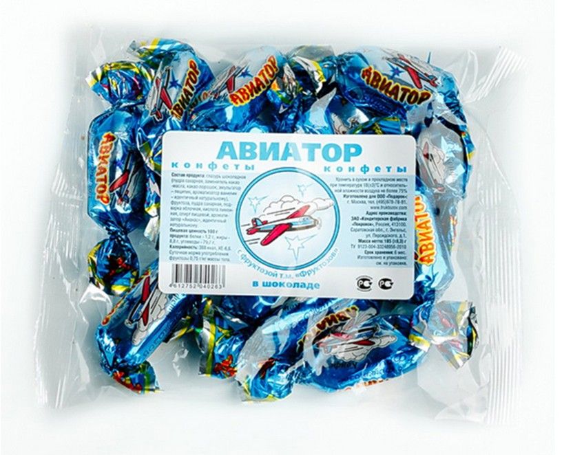 Конфеты Авиатор на фруктозе, конфеты, 185 г, 1 шт.