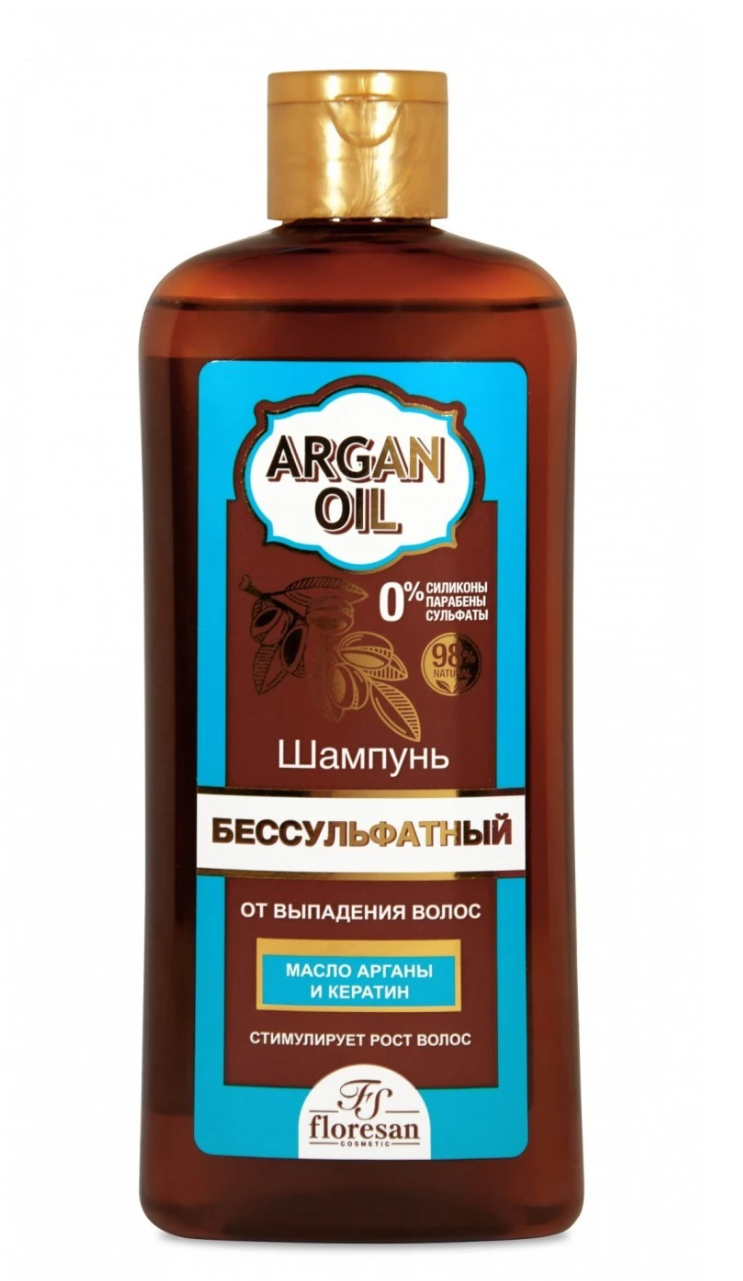 фото упаковки Floresan Argan Oil Шампунь бессульфатный против выпадения волос