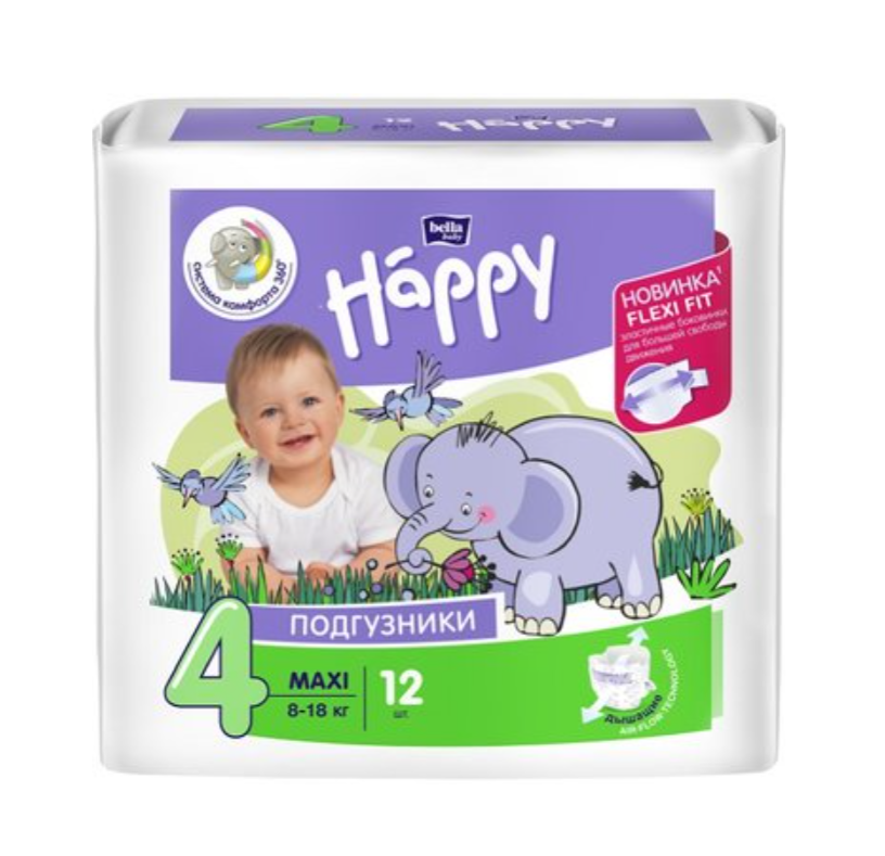 фото упаковки Bella Baby Happy Maxi Подгузники детские
