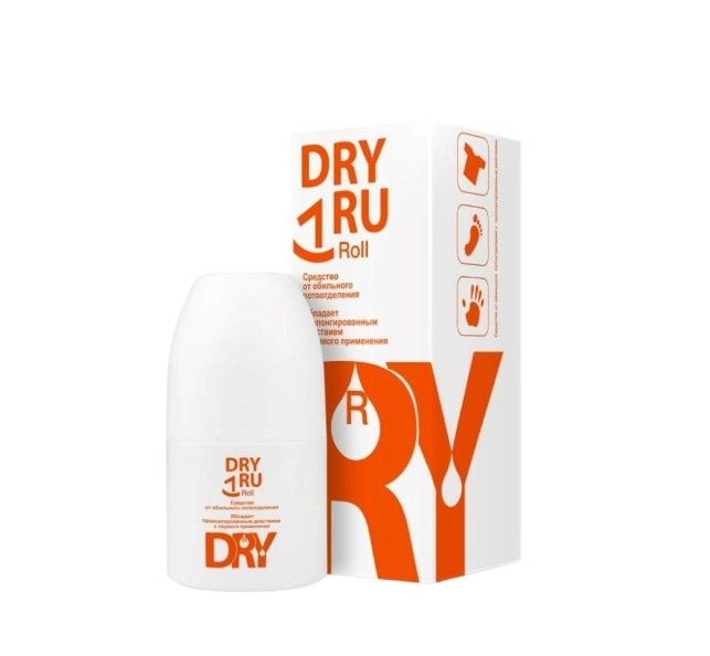 фото упаковки Dry Ru Roll средство от обильного потоотделения с пролонгированным действием, 50 мл, 1 шт. фото упаковки Dry Ru Roll средство от обильного потоотделения с пролонгированным действием