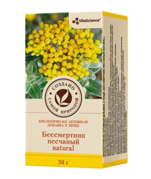 Vitascience Бессмертник песчаный цветки natural, 30 г, 1 шт.