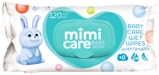 Mimi care babl vini Детские влажные салфетки, 120 шт.