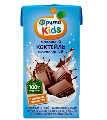 ФрутоНяня Коктейль молочный Шоколадный, для детей с 12 месяцев, 200 мл, 1 шт.