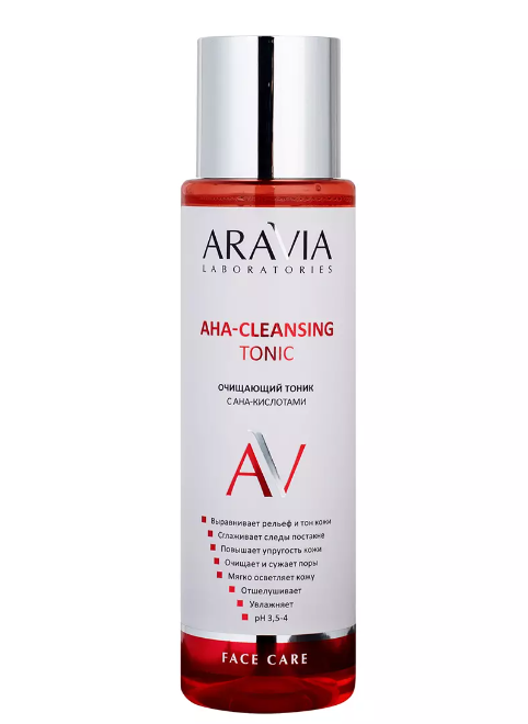 Aravia Laboratories AHA-Cleansing Очищающий тоник, тоник для лица, с aha-кислотами, 250 мл, 1 шт.