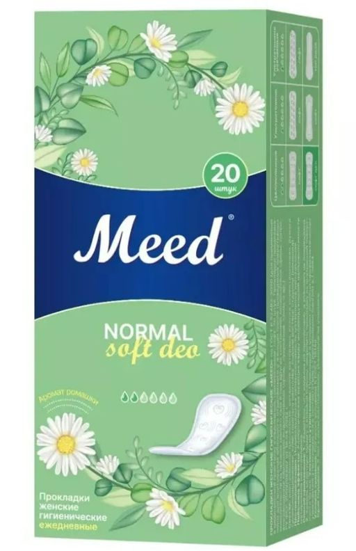 Meed Normal Soft deo Прокладки ежедневные целлюлозные, прокладки гигиенические, ароматизированные, 20 шт.