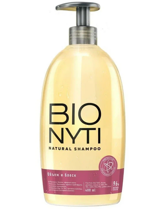 Bionyti Шампунь для волос Объем и блеск, шампунь, 400 мл, 1 шт.