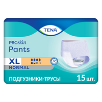 Подгузники-трусы для взрослых Tena Pants Normal, Extra Large XL (4), 120-160 см, 15 шт.