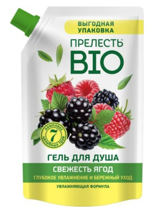 Прелесть BIO Гель для душа Свежесть ягод, гель для душа, 1 л, 1 шт.