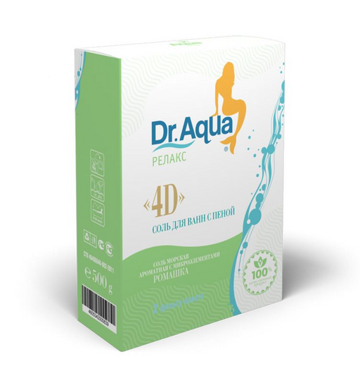 Dr Aqua Соль для ванн с пеной, с ромашкой, 250 г, 2 шт.